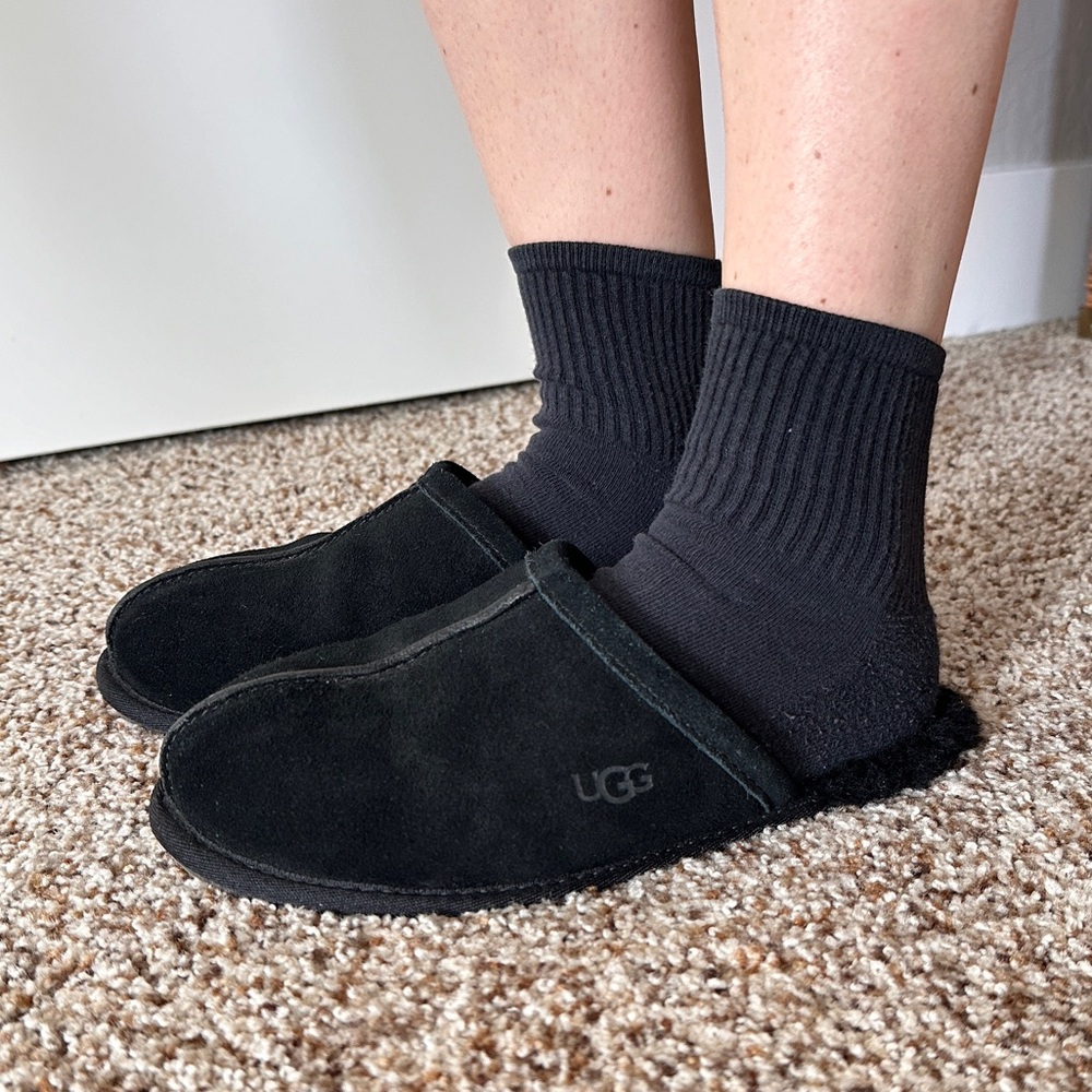 Black ugg slippers